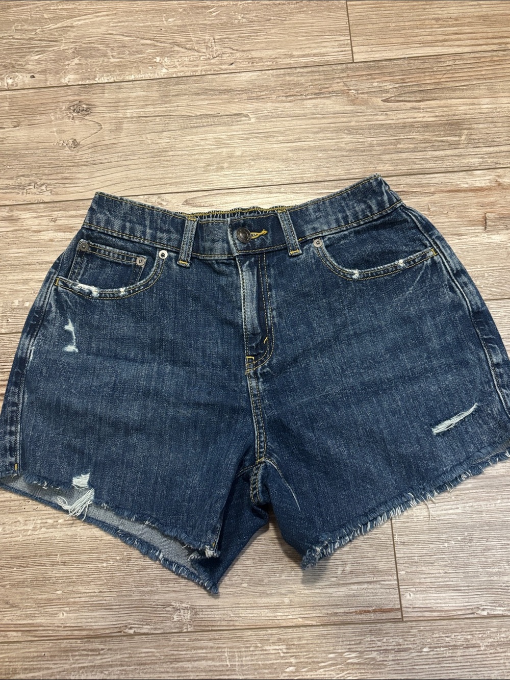 Aerie Classic Acid washed Dark Blue Denim Shorts